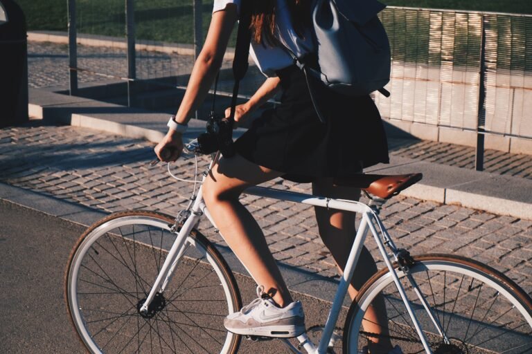 Girl riding a bike